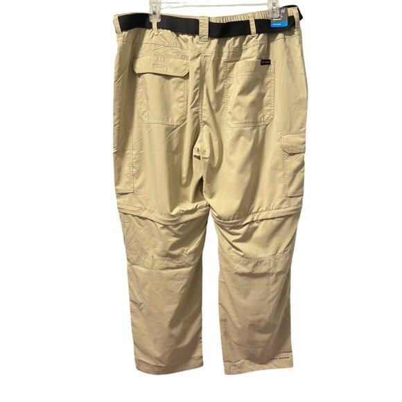 Columbia Mens Omni-Shade Cargo Pants 44x32 Beige Lightweight Recycled Polyester - Picture 7 of 12